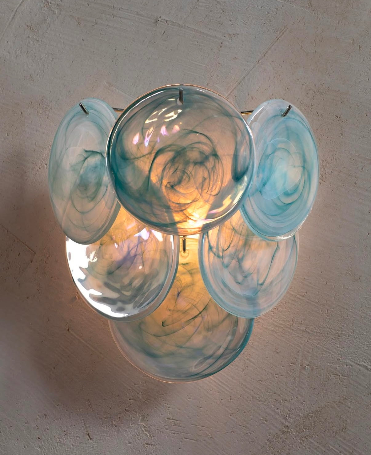 Murano vegglampe Disk 6 glass (2 stk) Murano Studio