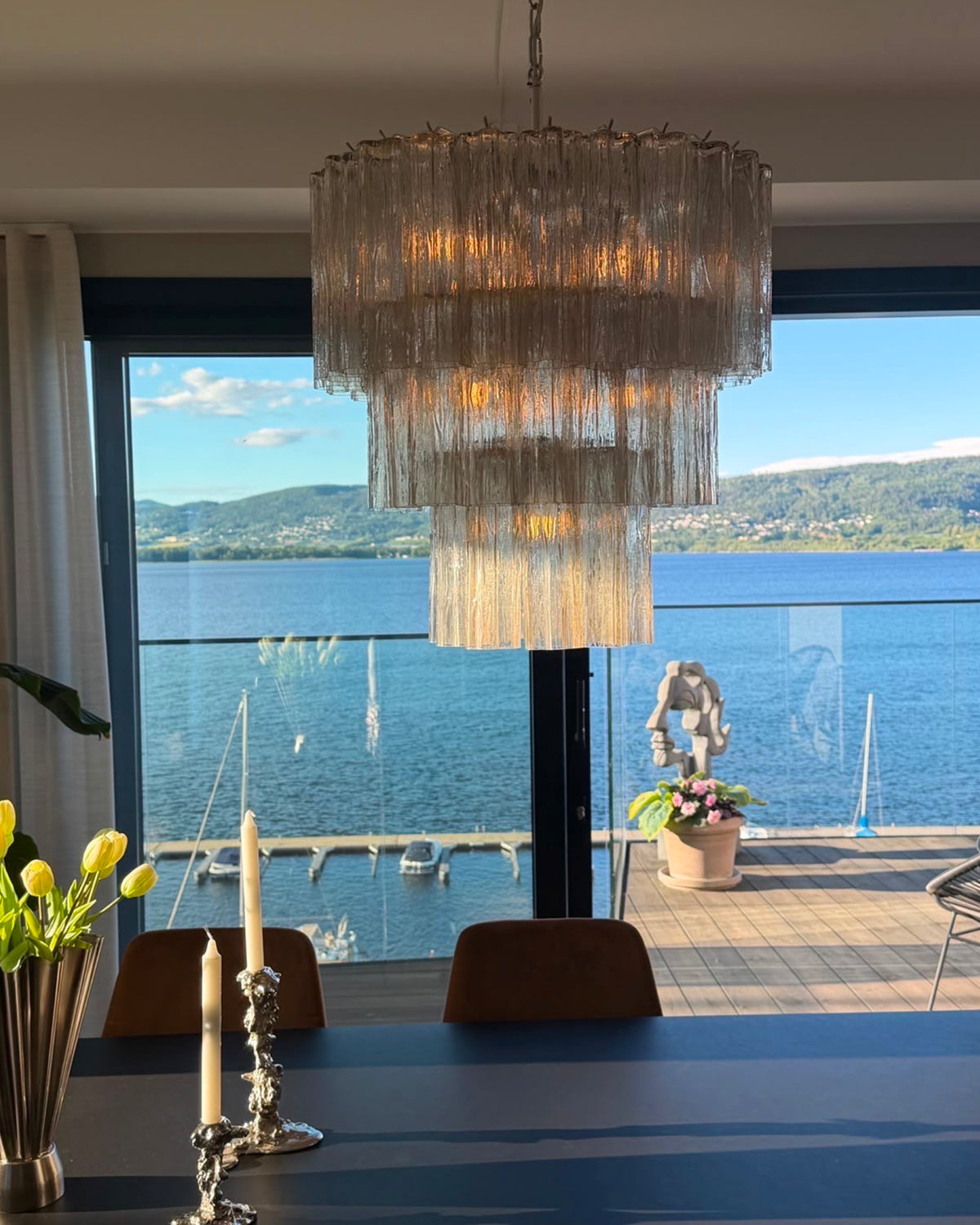 Murano Chandelier 52 Glass Tubes