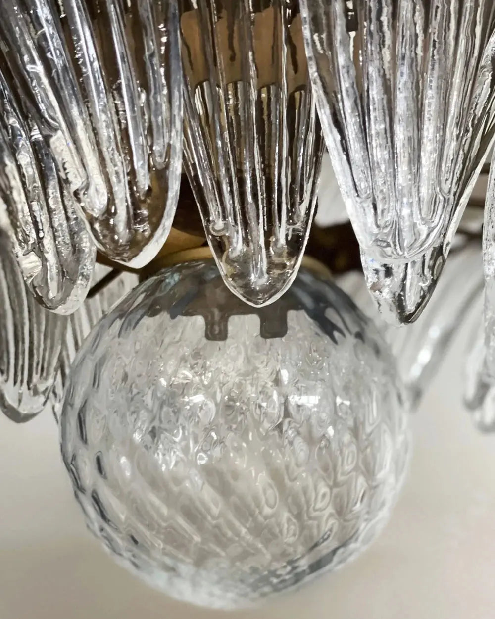 Murano Lysekrone Palmette 163 glass Murano Studio