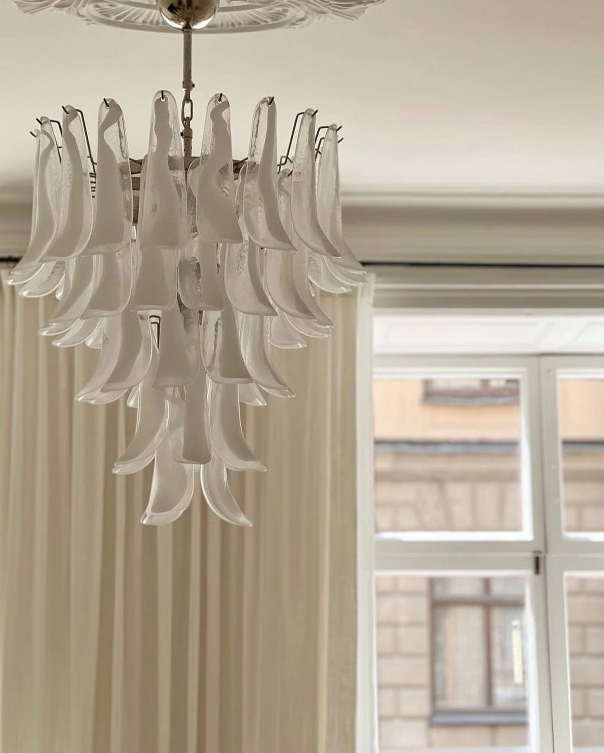 Murano Chandelier Mazzega 52 Glass