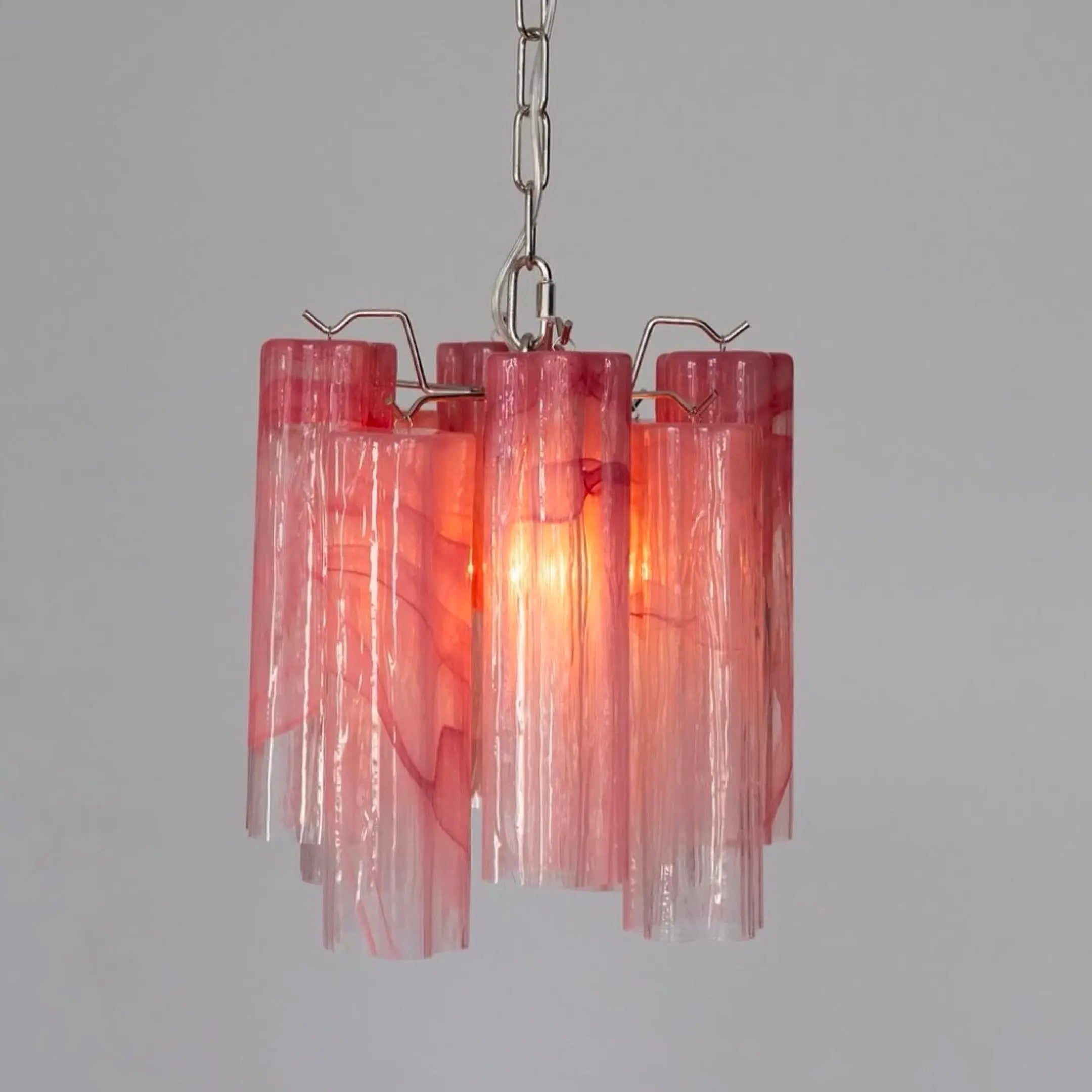 Murano Lysekrone 8 Glassrør Murano Studio